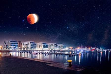 Sea Towers in Gdynia by night