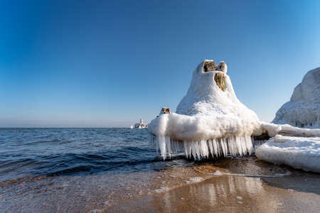 Torpedo depot in Gdynia on the beach in Babie DoÅyの写真素材