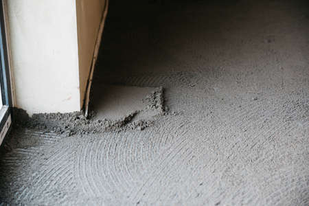 pouring floors in a single-family houseの写真素材