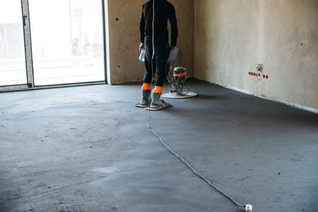 pouring floors in a single-family houseの写真素材