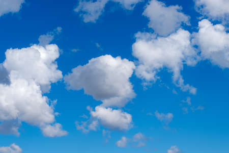 blue sky with white cloudsの写真素材