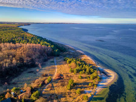 Beautiful view of the sea in Rzucewoの写真素材