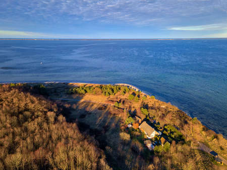 Beautiful view of the sea in Rzucewoの写真素材