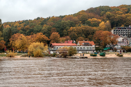 autumn view of the cliff in Gdynia OrÅowoの写真素材
