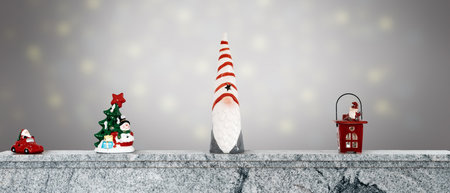 composition with christmas decorationsの写真素材
