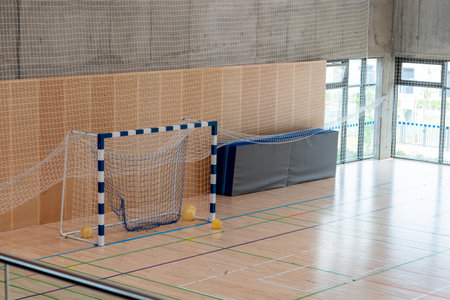gate in the sports hallの写真素材