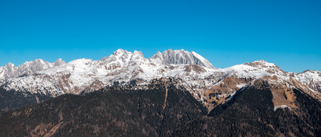 zoncolan italy ski resort winterの写真素材