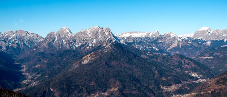 zoncolan italy ski resort winterの写真素材