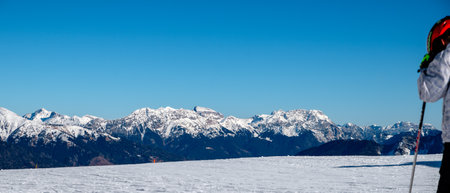 zoncolan italy ski resort winterの写真素材