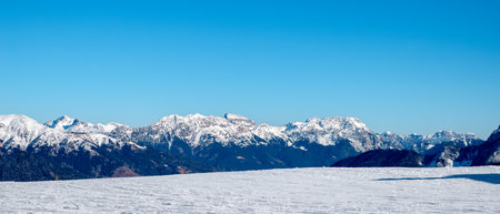 zoncolan italy ski resort winterの写真素材