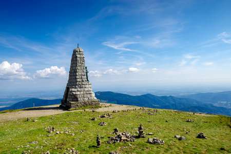 Grand Ballon, the highest peak in the Vosges Mountainsの写真素材