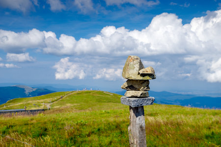 Grand Ballon, the highest peak in the Vosges Mountainsの写真素材