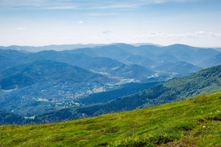 Grand Ballon, the highest peak in the Vosges Mountainsの写真素材