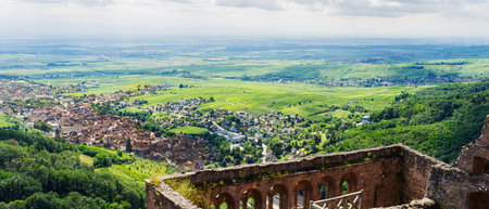 ribeauville panorama taken in summerの写真素材
