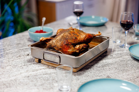 goose baked on November 11thの写真素材