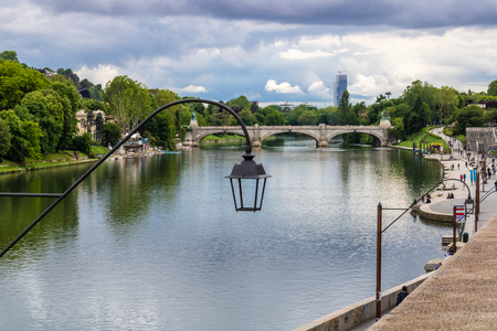 View at Po river in Turin, Italy - Imageの写真素材