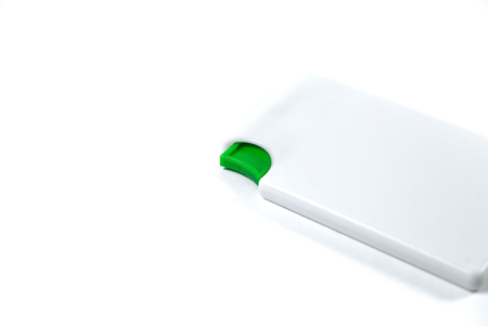 white box for btablets sugar substitute, with a button. isolatedの写真素材