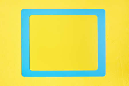 combined background yellow blue. mock up. copyspaceの写真素材
