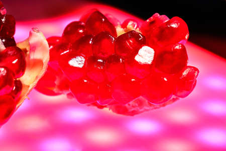 peeled ripe pomegranate. close-up