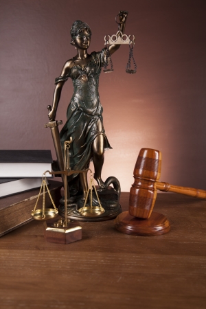 Law and justice concept, gavel の写真素材
