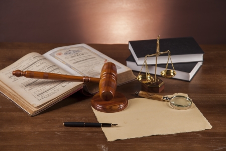 Atmospheric composition with law and justice stuffの写真素材