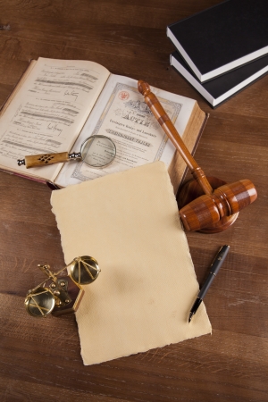 Atmospheric composition with law and justice stuffの写真素材