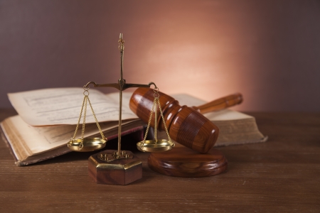 Theme of law and justice with ambient lightの写真素材