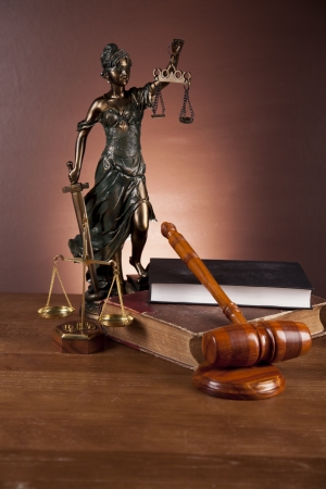 Law and justice composition with dark background の写真素材