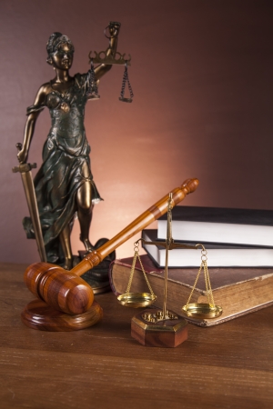 Law and justice composition with dark background の写真素材