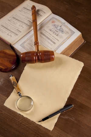 Law and justice composition with dark background の写真素材