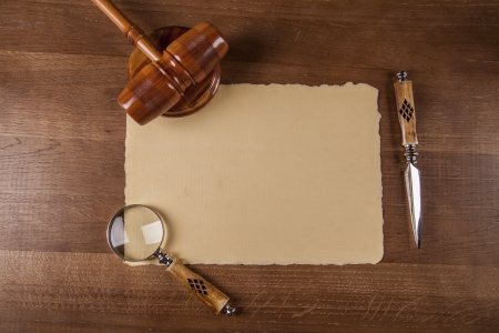 Law and justice composition with dark background の写真素材