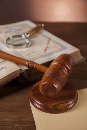 Law and justice composition with dark background の写真素材