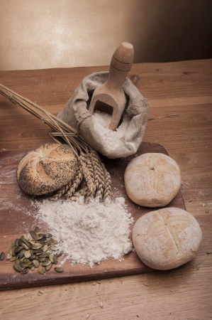 Traditional country food with light backgroundの写真素材