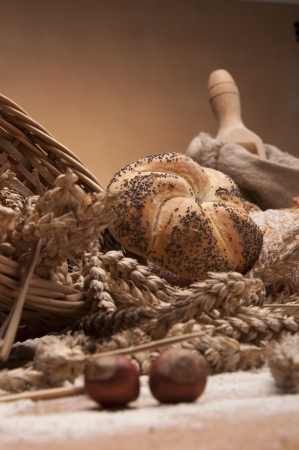 Country theme with traditional baking goodsの写真素材