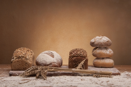 Country theme with traditional baking goodsの写真素材