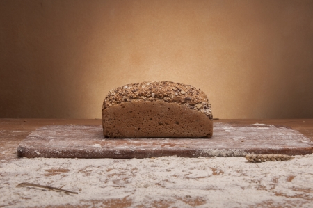 Rolls and bread in atmospheric compositionの写真素材