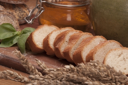 Loaves of bread and rollsの写真素材