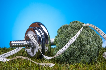 Health and fitness composition, fruits and vegetablesの写真素材