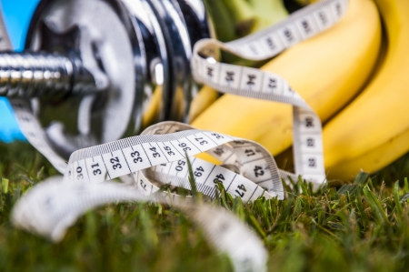 Health and fitness composition, fruits and vegetablesの写真素材