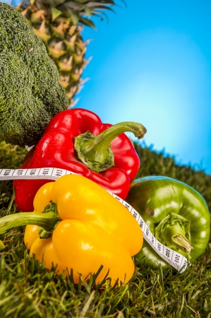 Health and fitness stuff with light backgroundの写真素材