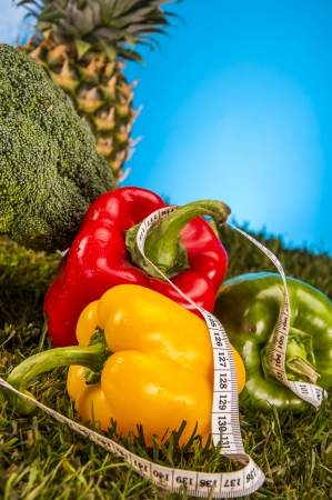 Health and fitness stuff with light backgroundの写真素材