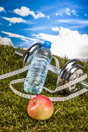 Colorful fitness compositionの写真素材