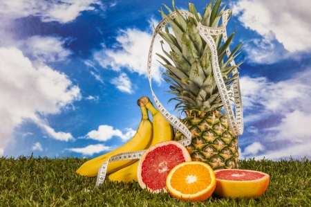 Fitness composition with vivid colorsの写真素材