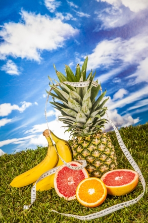 Fitness composition with vivid colorsの写真素材