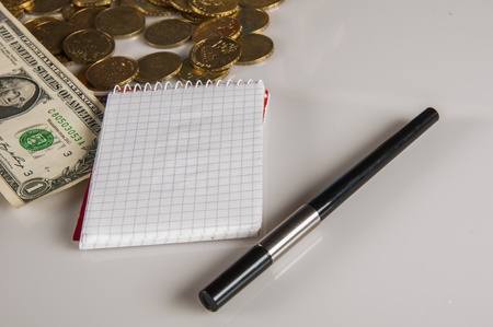 Financial concept with light backgroundの写真素材
