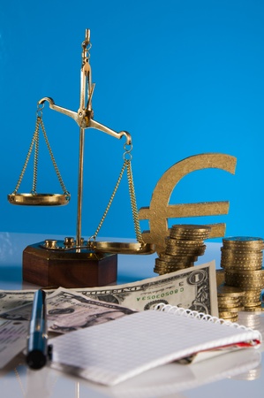 Financial theme with business stuffの写真素材