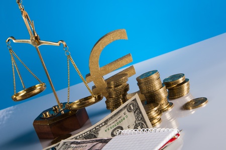 Financial theme with business stuffの写真素材