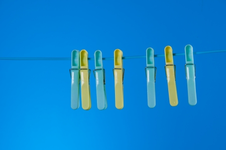 Vivid colors in washing conceptの写真素材