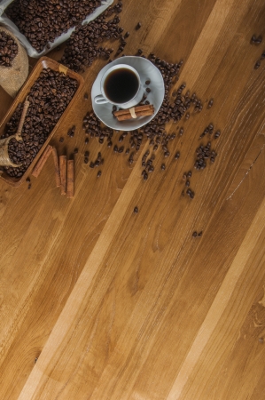 Coffee concept with rural cafe setの写真素材