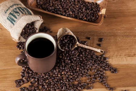 Decorative coffee beans conceptの写真素材